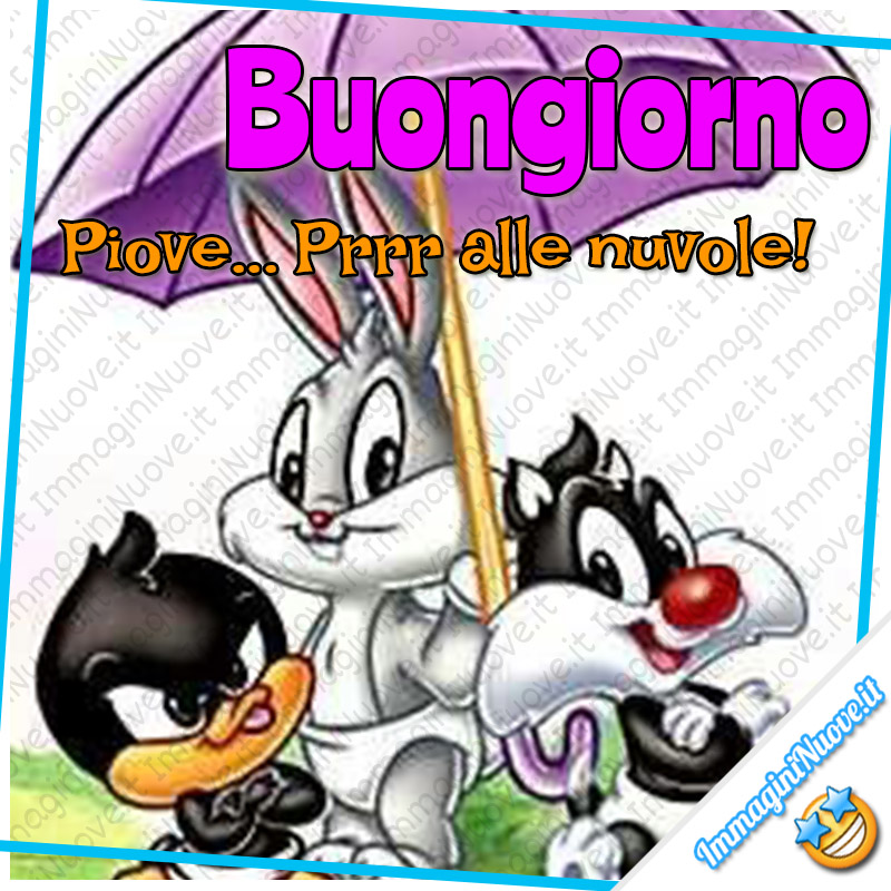 Buongiorno con la pioggia (immagini Looney Tunes)