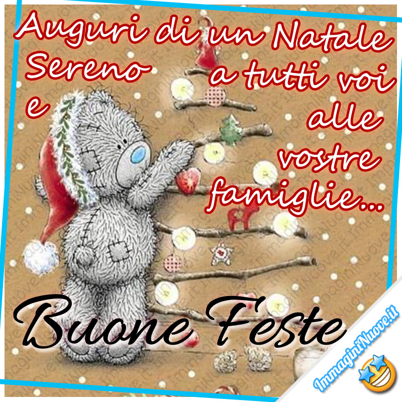 Auguri di un Natale sereno a tutti voi e alle vostre famiglie... Buone Feste