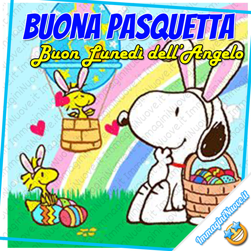 "Buon Lunedì dell'Angelo" - Snoopy e Woodstock