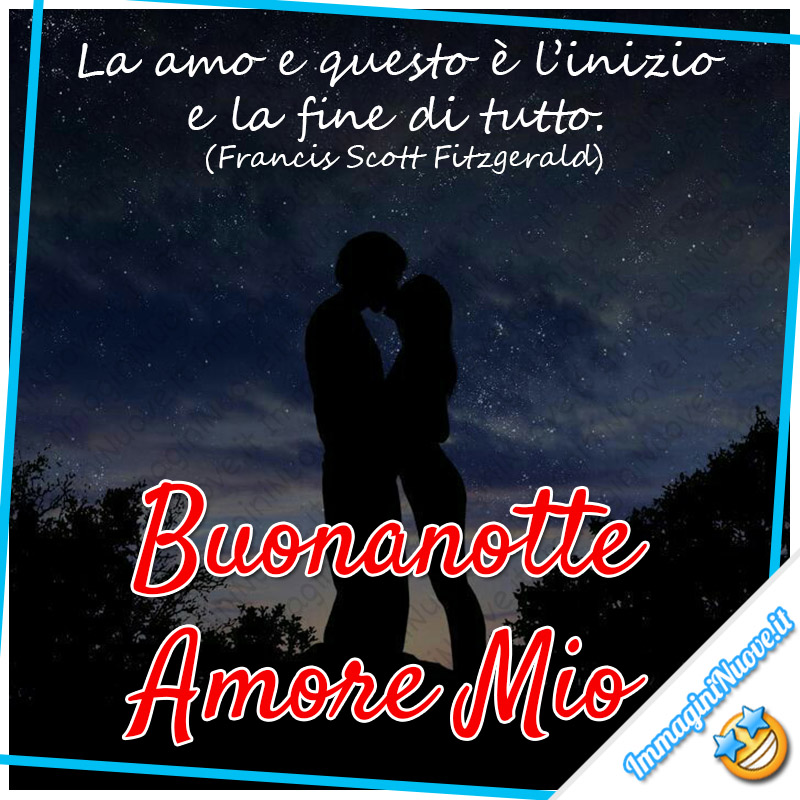 "La amo e questo è l’inizio e la fine di tutto." (Francis Scott Fitzgerald) - Buonanotte Amore Mio